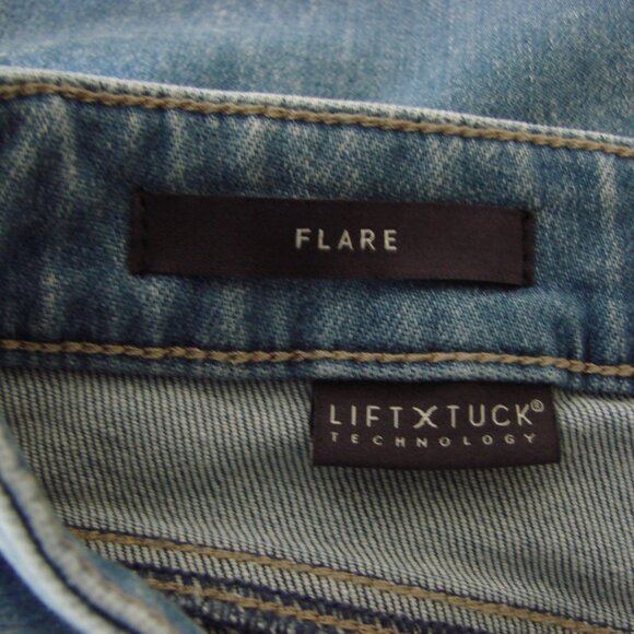 NYDJ Flare Jeans Ankle Raw Hem Lift Tuck Technology Size 4 - Picture 8 of 16